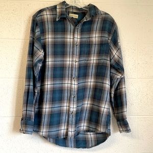 Hobbs Creek Flannel Blue White Long-Sleeve Men